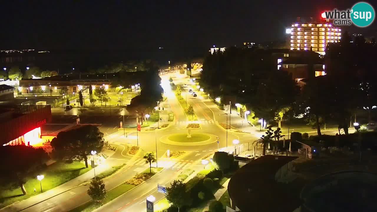 Portorož spletna kamera – pogled na marino in teniška igrišča