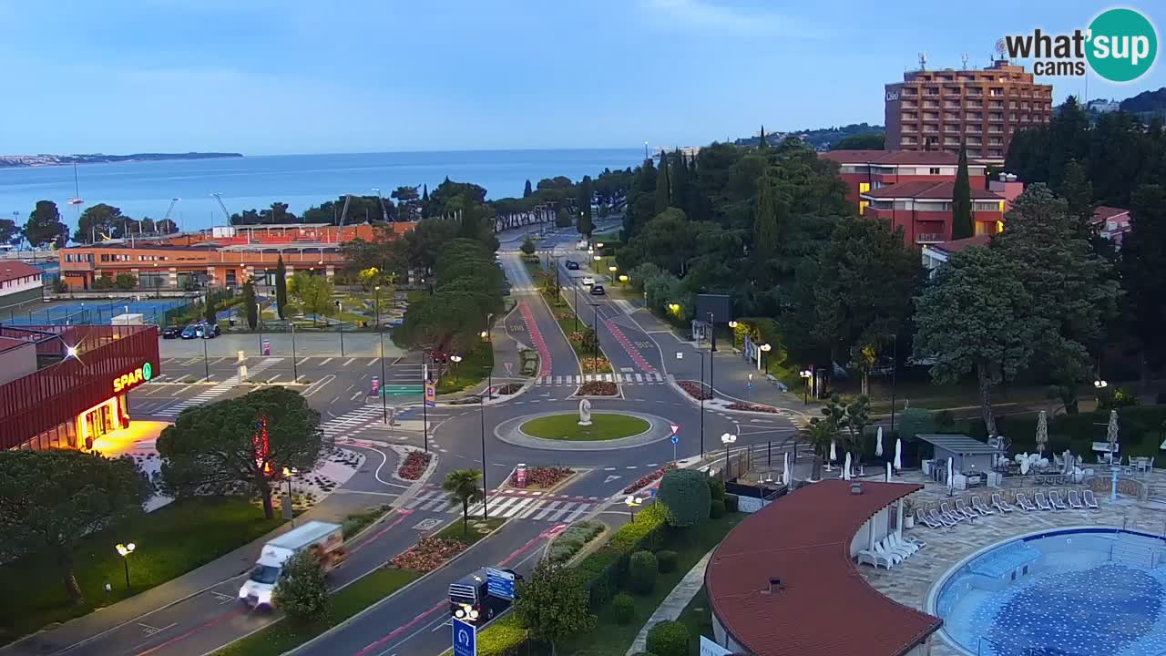 Portorose Live Webcam – vista sulla marina e i campi da tennis