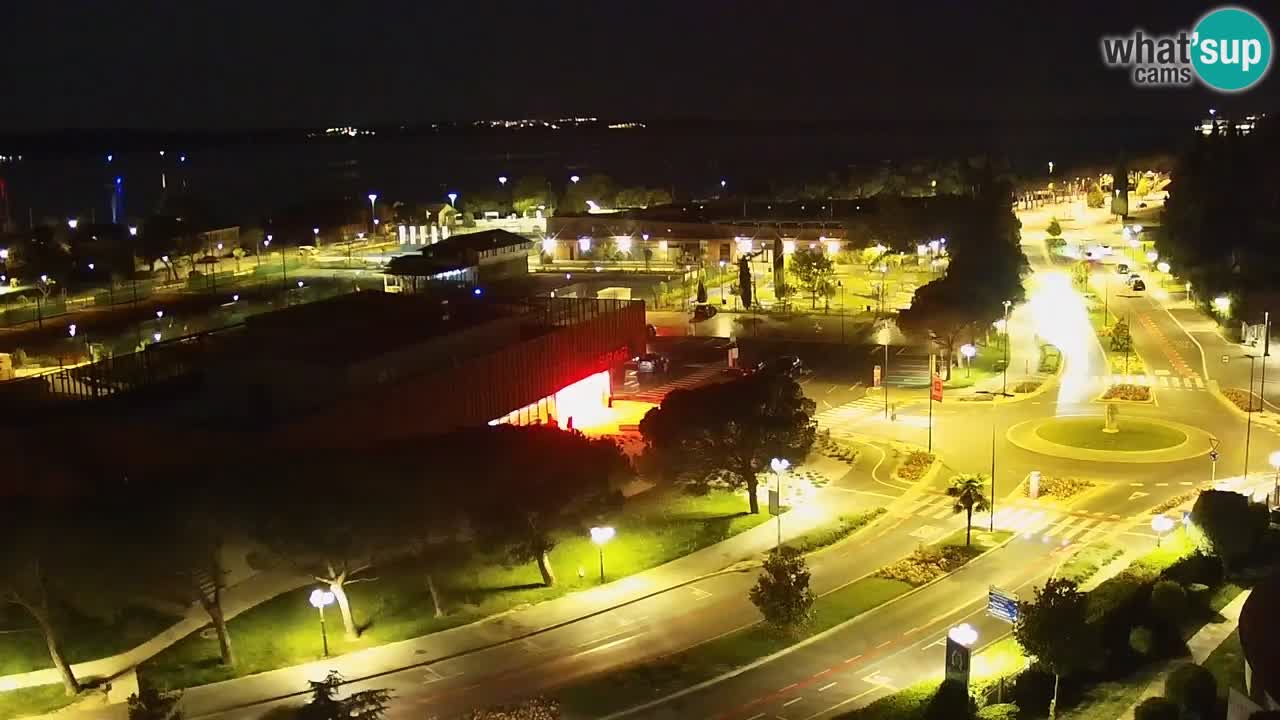 Portorož spletna kamera – pogled na marino in teniška igrišča