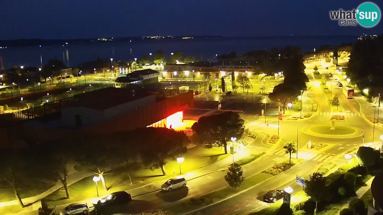 Portorož Webcam – Blick auf den Yachthafen und die Tennisplätze