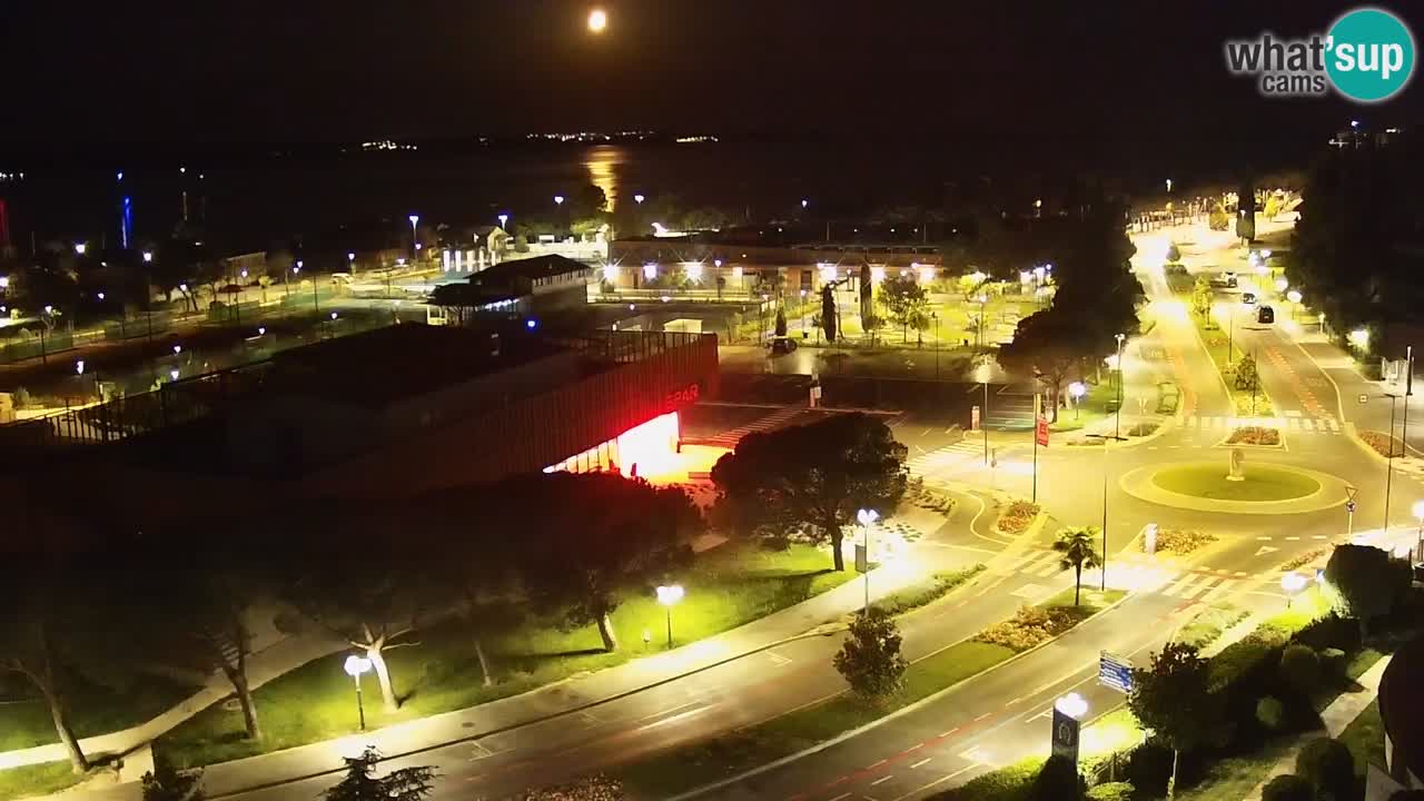 Portorož Webcam – Blick auf den Yachthafen und die Tennisplätze