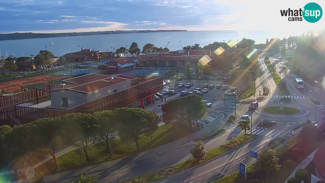Portorose Live Webcam – vista sulla marina e i campi da tennis