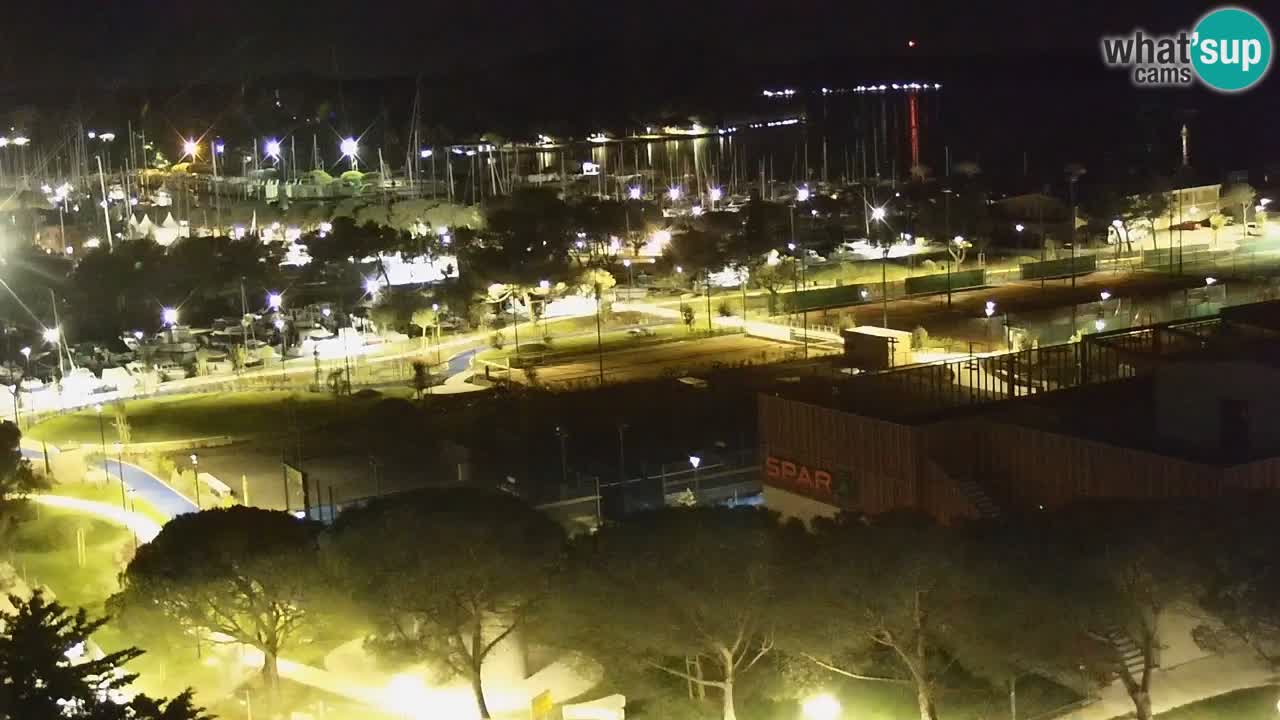 Portorose Live Webcam – vista sulla marina e i campi da tennis