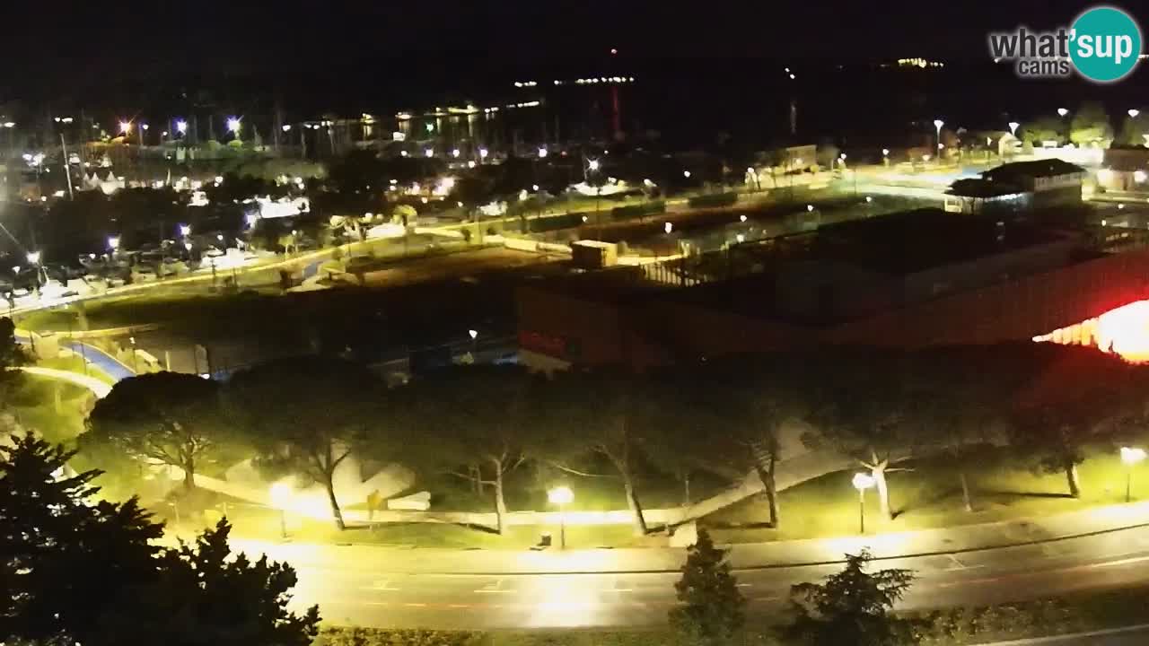 Portorose Live Webcam – vista sulla marina e i campi da tennis