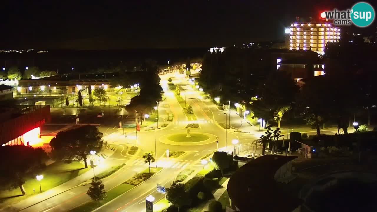 Portorož web kamera – pogled na marinu i teniške terene