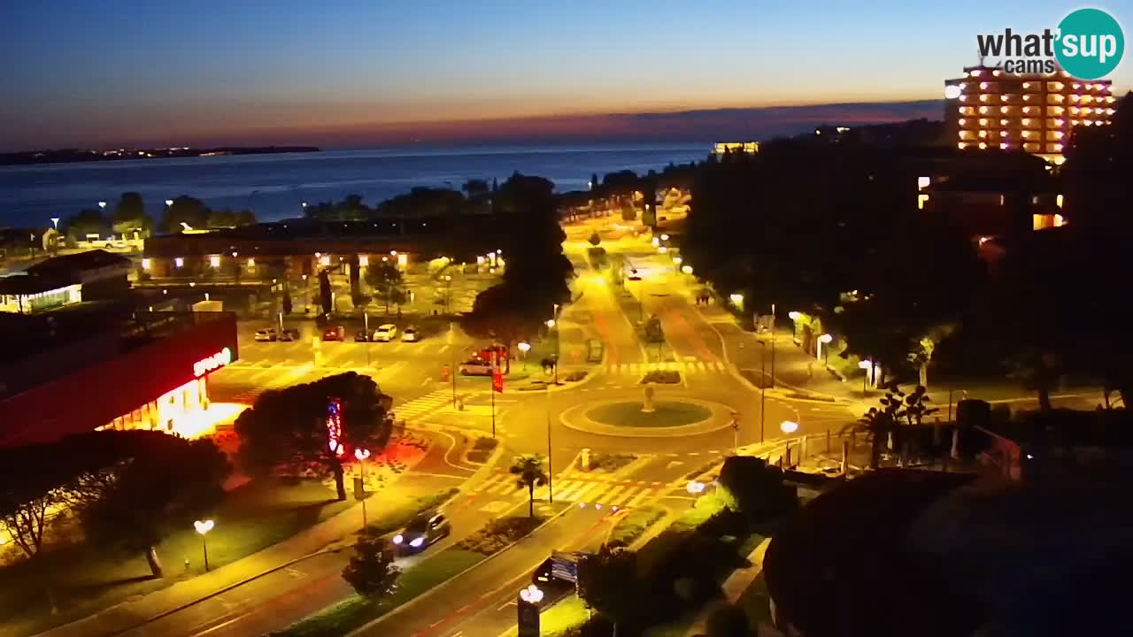 Portorož Live Webcam – view of the marina and tennis courts