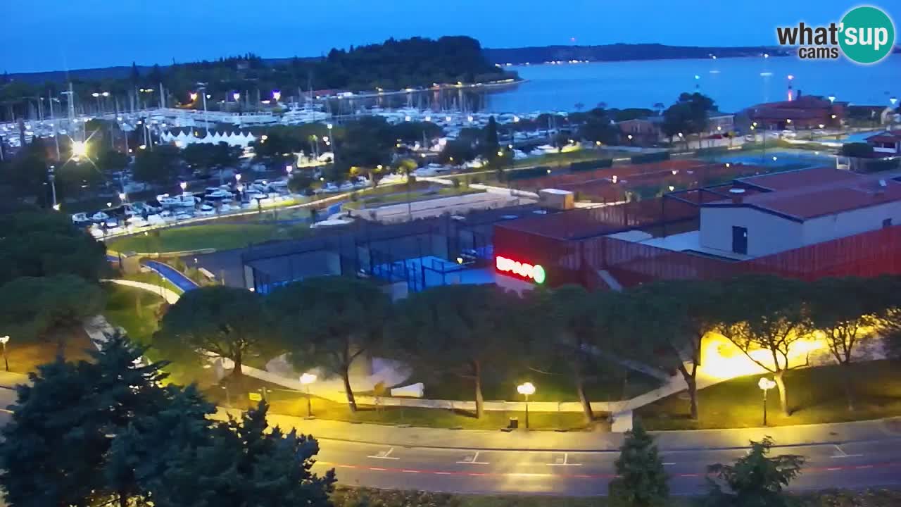 Portorose Live Webcam – vista sulla marina e i campi da tennis