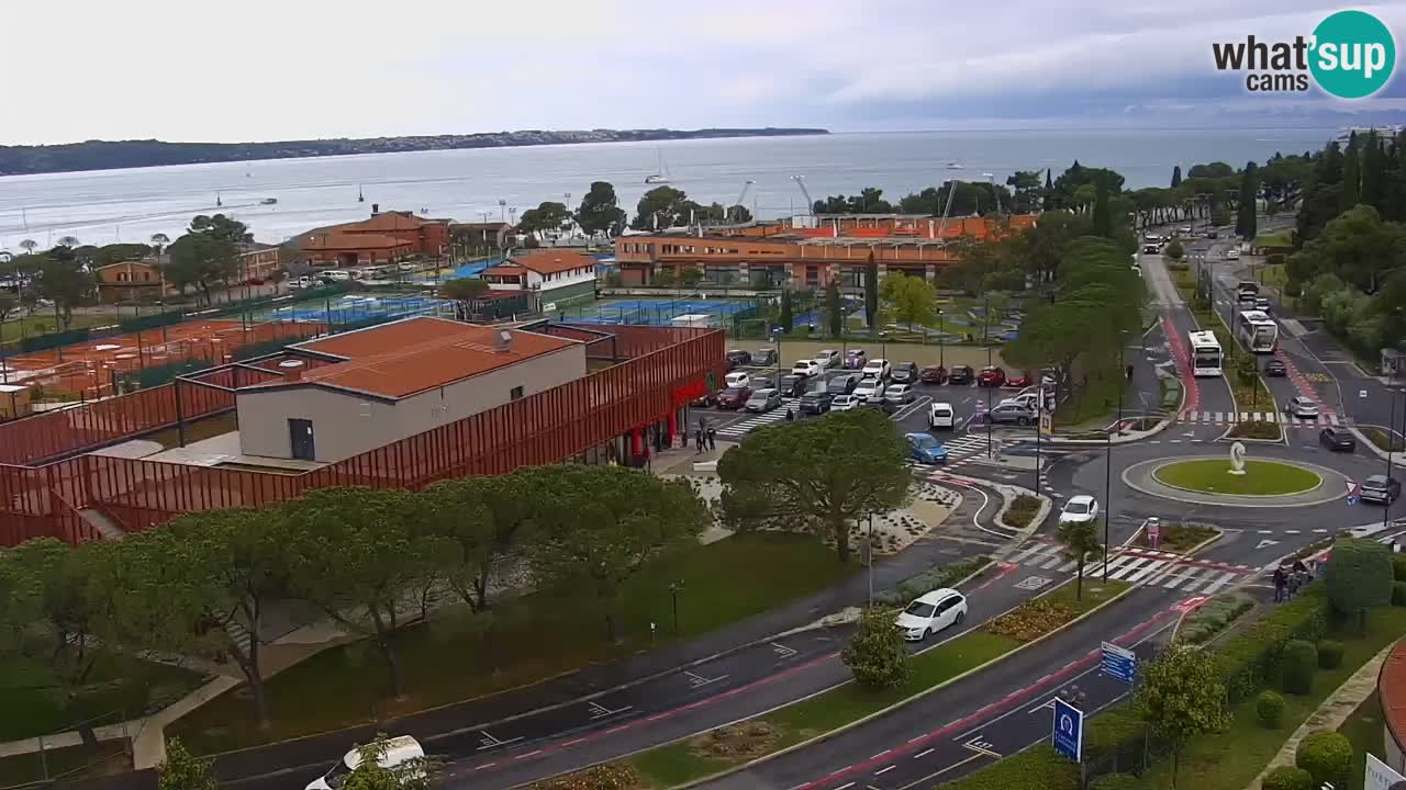 Portorose Live Webcam – vista sulla marina e i campi da tennis