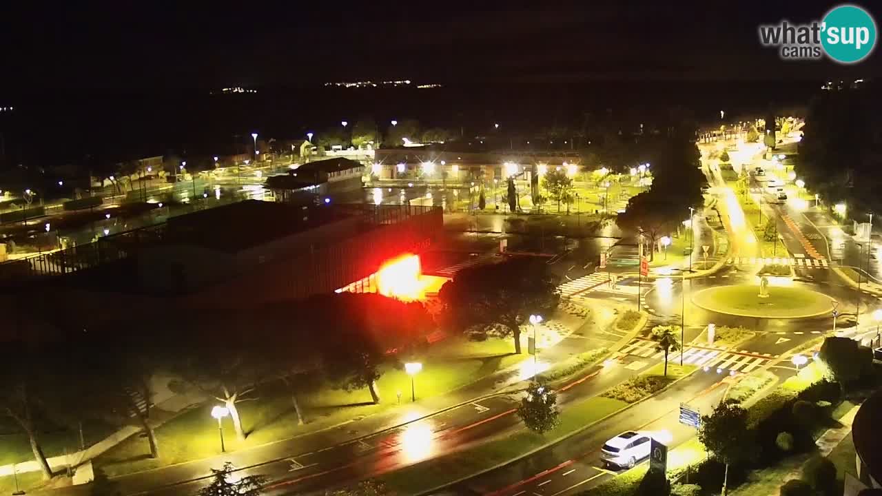 Portorož spletna kamera – pogled na marino in teniška igrišča