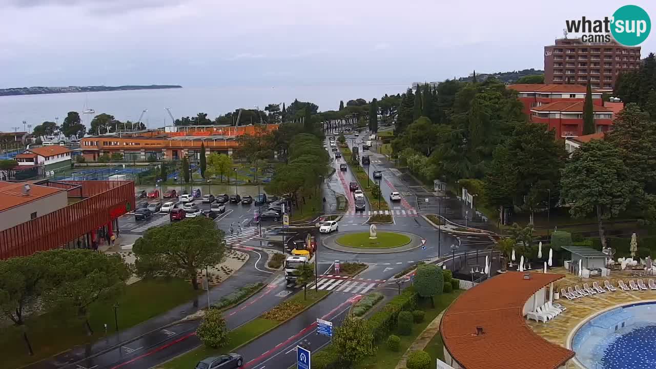 Portorose Live Webcam – vista sulla marina e i campi da tennis