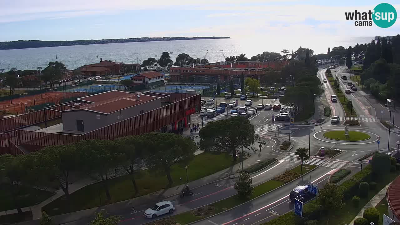Portorose Live Webcam – vista sulla marina e i campi da tennis