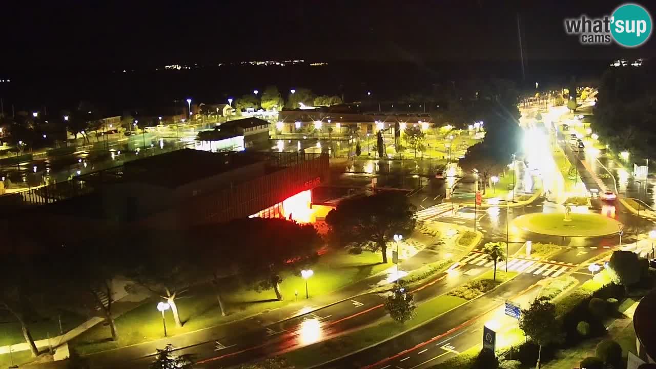 Portorož camera en vivo – vista del puerto deportivo y las canchas de tenis
