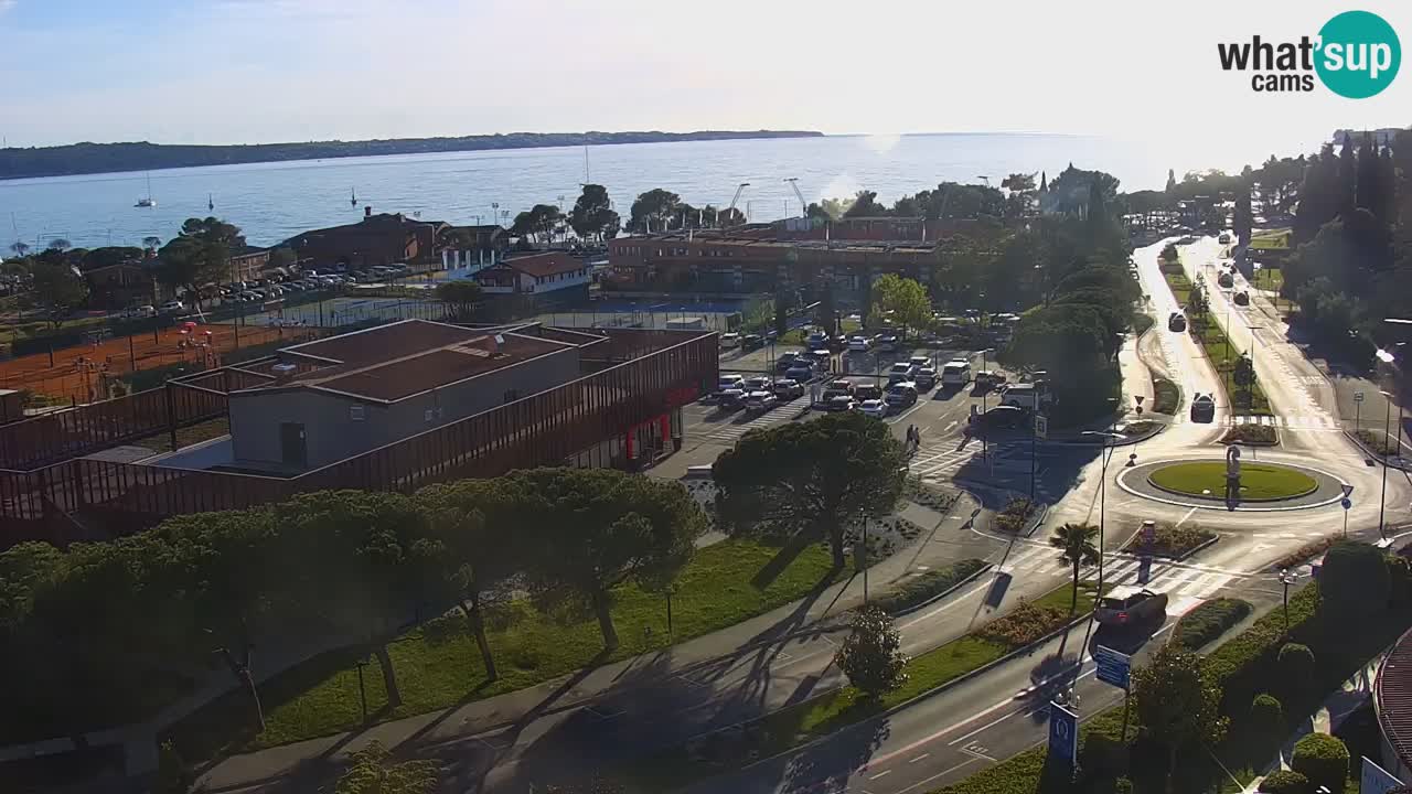 Portorož spletna kamera – pogled na marino in teniška igrišča