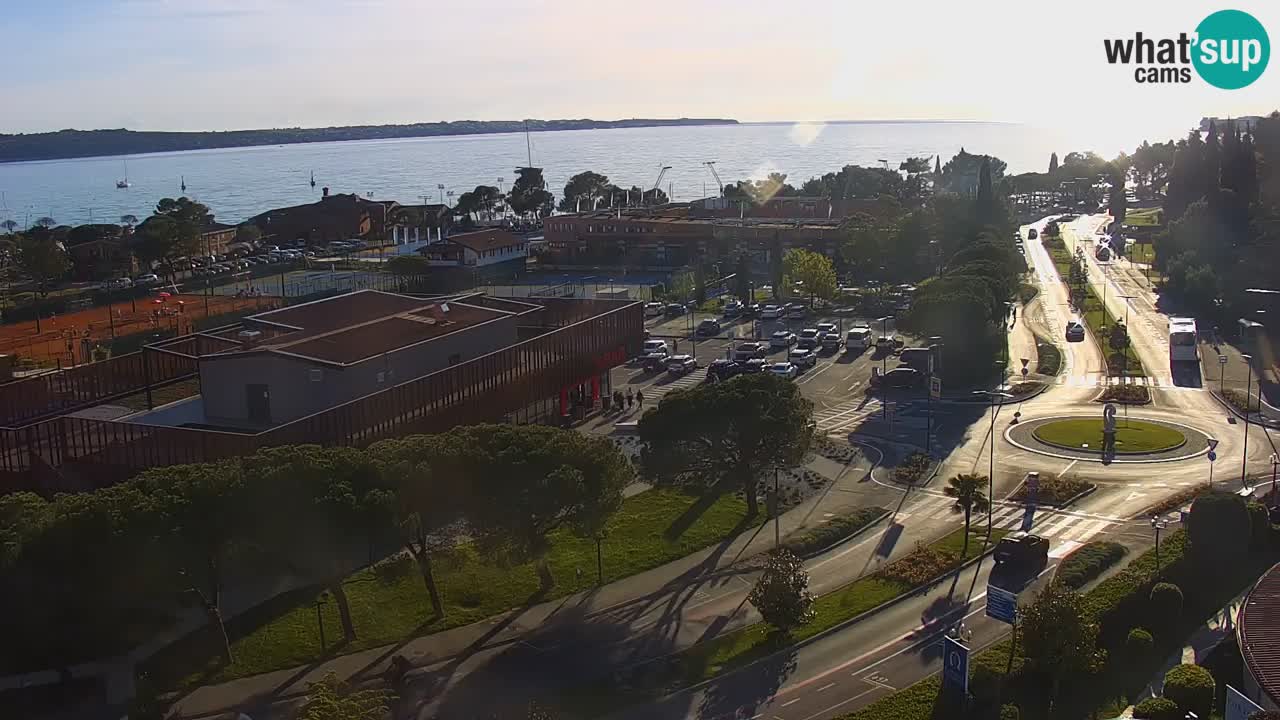 Portorož spletna kamera – pogled na marino in teniška igrišča