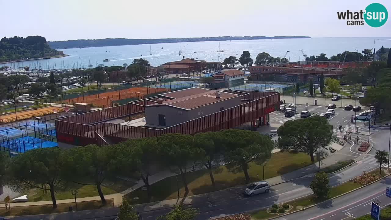 Portorose Live Webcam – vista sulla marina e i campi da tennis