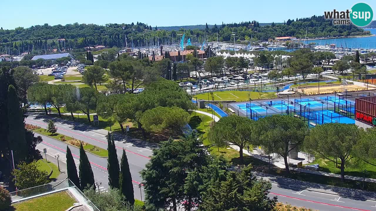 Portorose Live Webcam – vista sulla marina e i campi da tennis