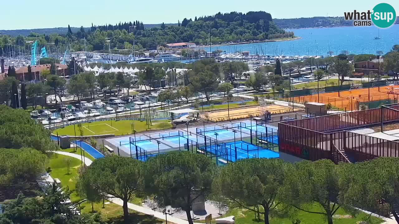 Portorose Live Webcam – vista sulla marina e i campi da tennis