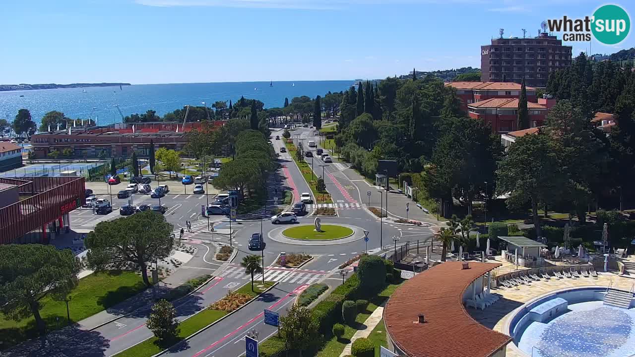 Portorose Live Webcam – vista sulla marina e i campi da tennis