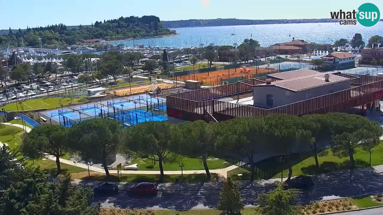 Portorose Live Webcam – vista sulla marina e i campi da tennis