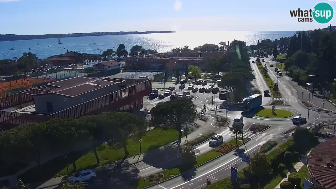 Portorož Webcam – Blick auf den Yachthafen und die Tennisplätze