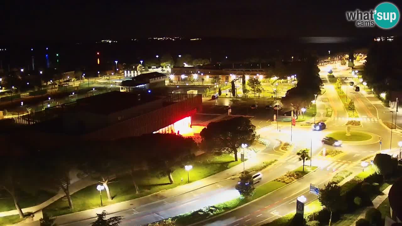 Portorož Live Webcam – vue sur la marina et les courts de tennis