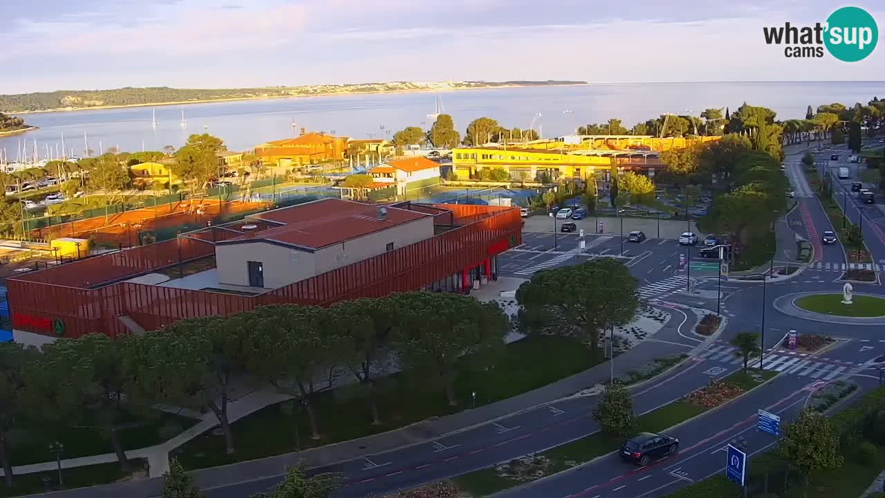 Portorož Live Webcam – view of the marina and tennis courts