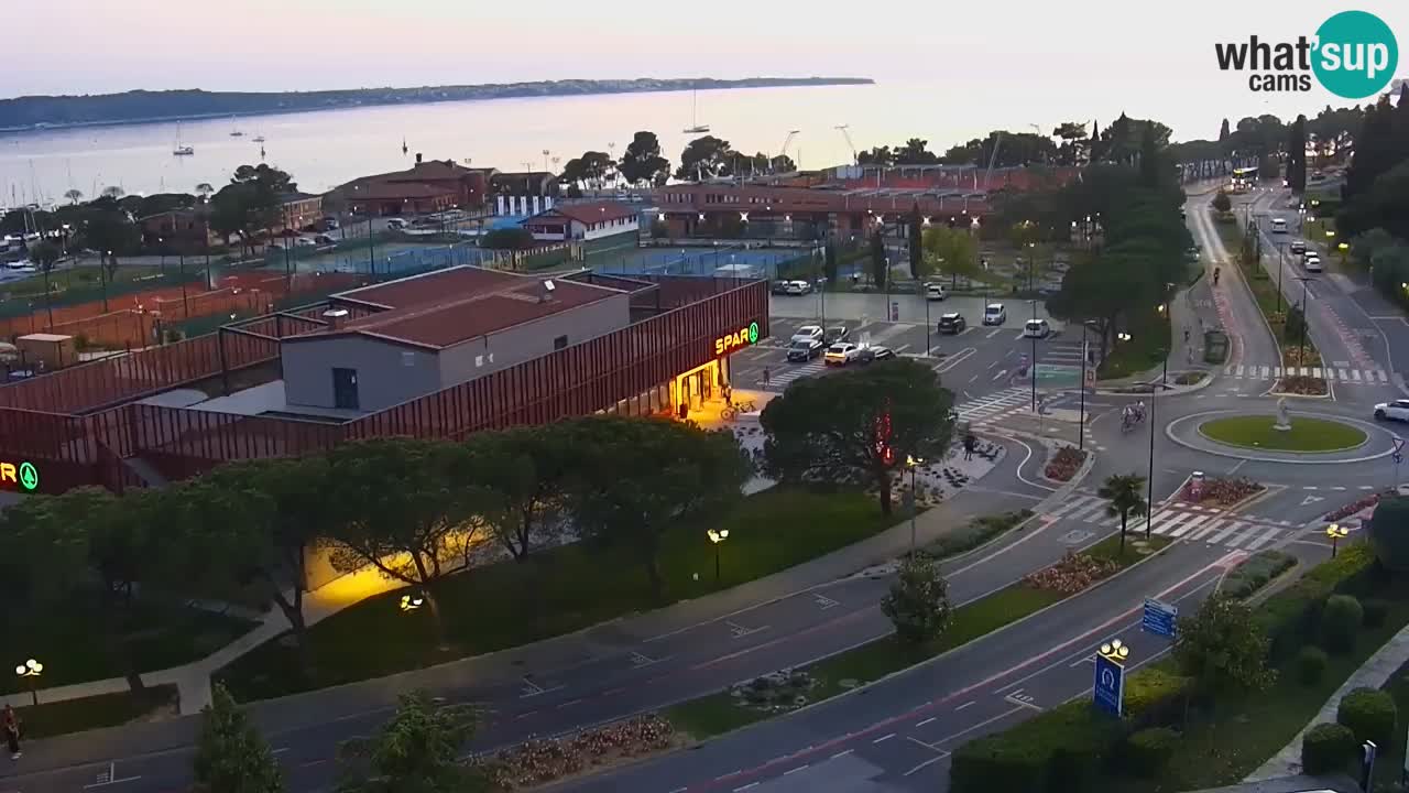 Portorož Live Webcam – view of the marina and tennis courts