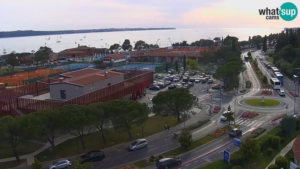 Portorož Live Webcam – view of the marina and tennis courts