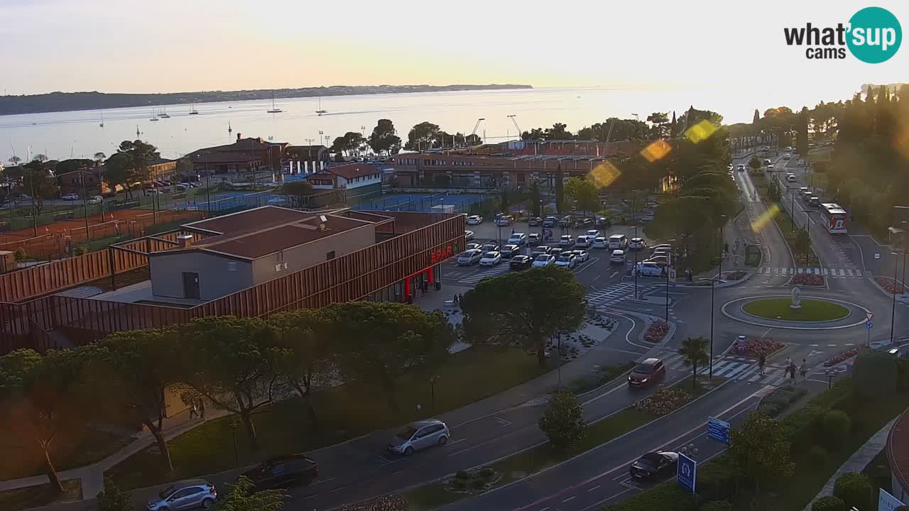 Portorož Live Webcam – view of the marina and tennis courts