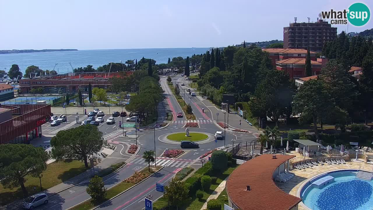 Portorož spletna kamera – pogled na marino in teniška igrišča