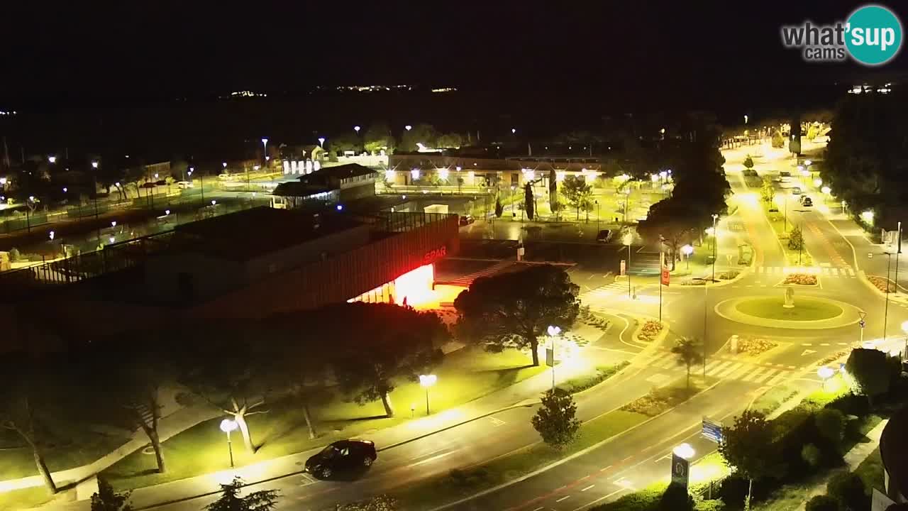 Portorož Live Webcam – vue sur la marina et les courts de tennis