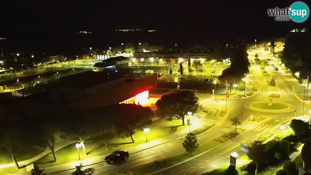 Portorož Webcam – Blick auf den Yachthafen und die Tennisplätze