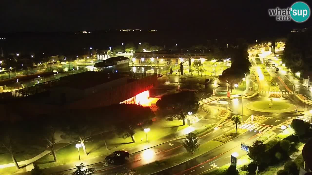 Portorož Live Webcam – vue sur la marina et les courts de tennis