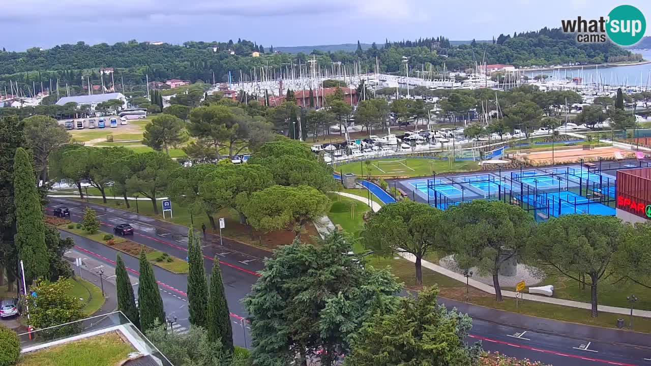 Portorož Live Webcam – view of the marina and tennis courts