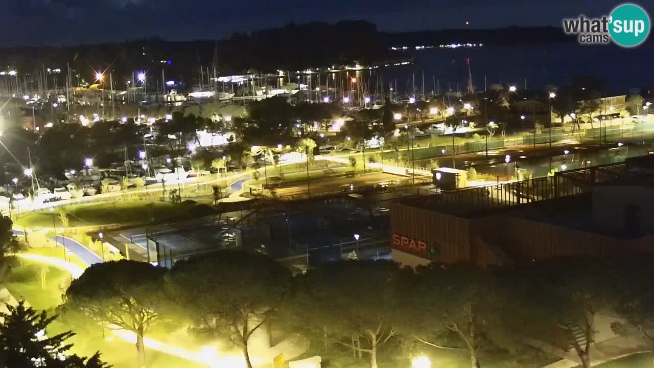 Portorož Live Webcam – view of the marina and tennis courts