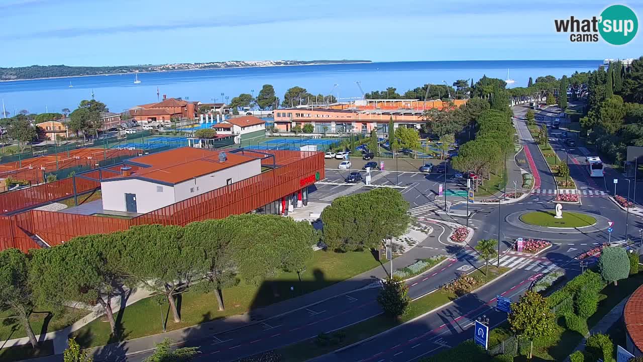 Portorose Live Webcam – vista sulla marina e i campi da tennis
