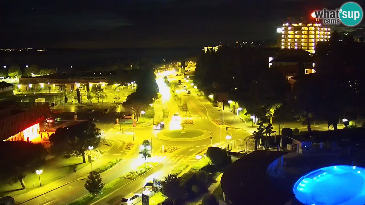 Portorož spletna kamera – pogled na marino in teniška igrišča