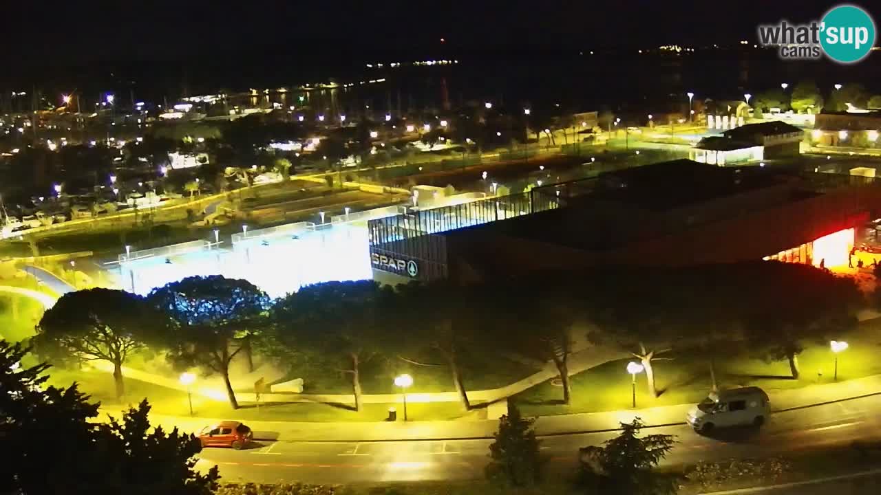 Portorose Live Webcam – vista sulla marina e i campi da tennis