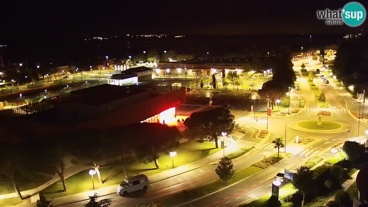 Portorož spletna kamera – pogled na marino in teniška igrišča