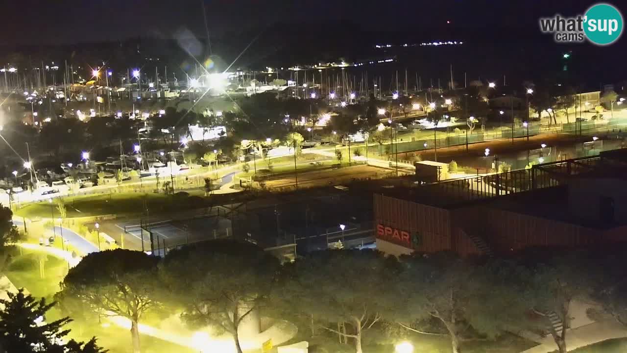 Portorož Live Webcam – view of the marina and tennis courts