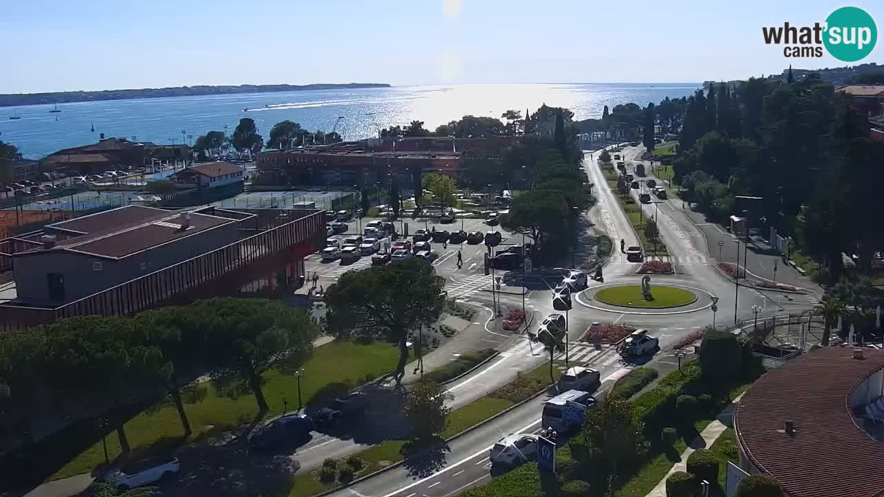 Portorož Live Webcam – view of the marina and tennis courts