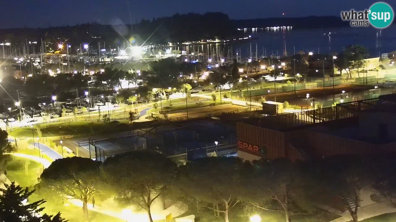 Portorož Live Webcam – view of the marina and tennis courts