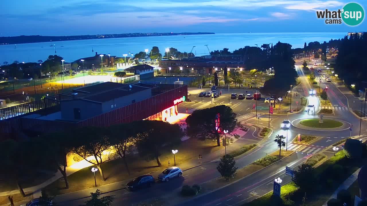 Portorož Live Webcam – view of the marina and tennis courts