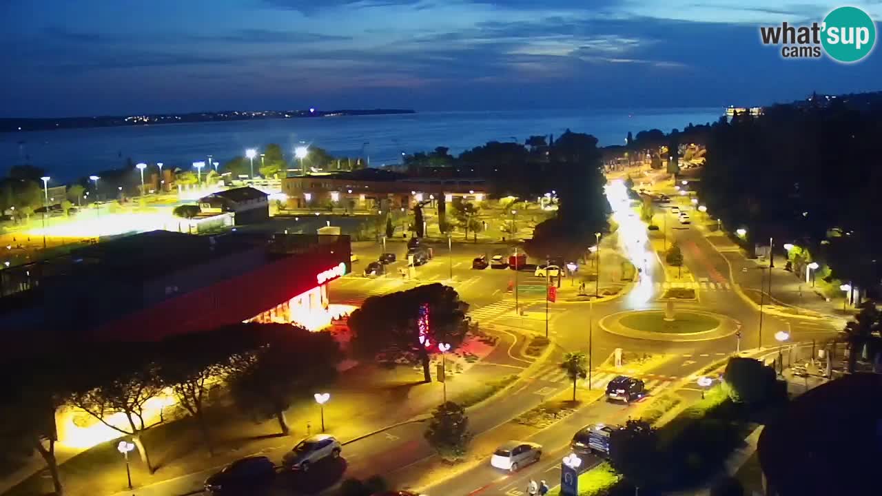 Portorož Live Webcam – view of the marina and tennis courts