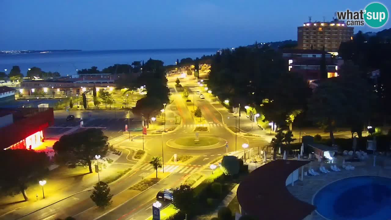Portorož Webcam – Blick auf den Yachthafen und die Tennisplätze