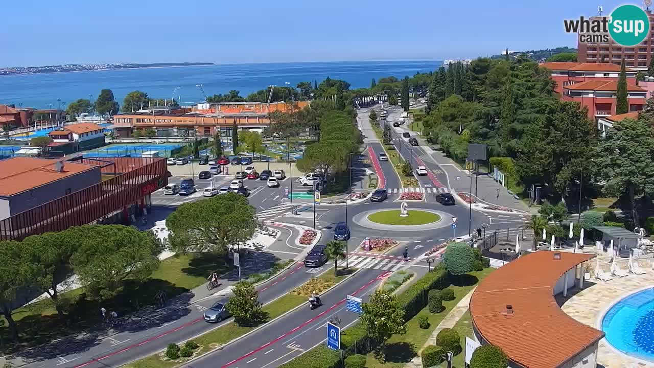 Portorose Live Webcam – vista sulla marina e i campi da tennis