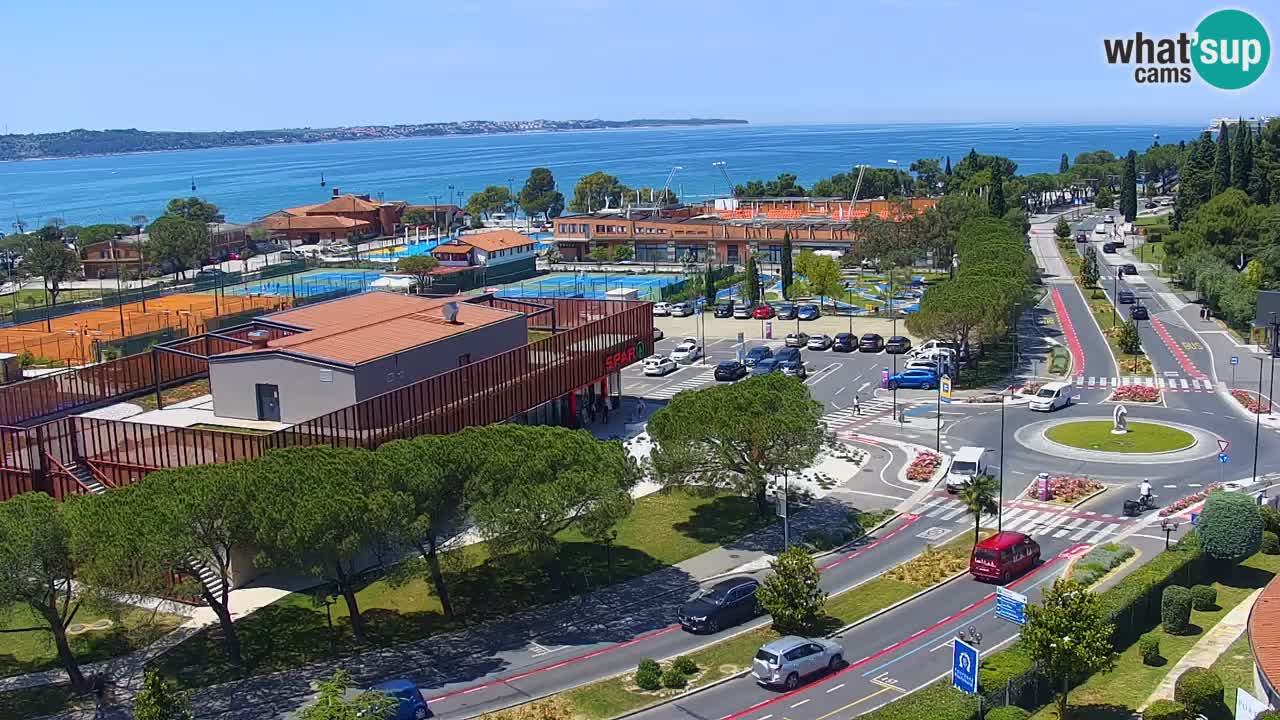 Portorose Live Webcam – vista sulla marina e i campi da tennis