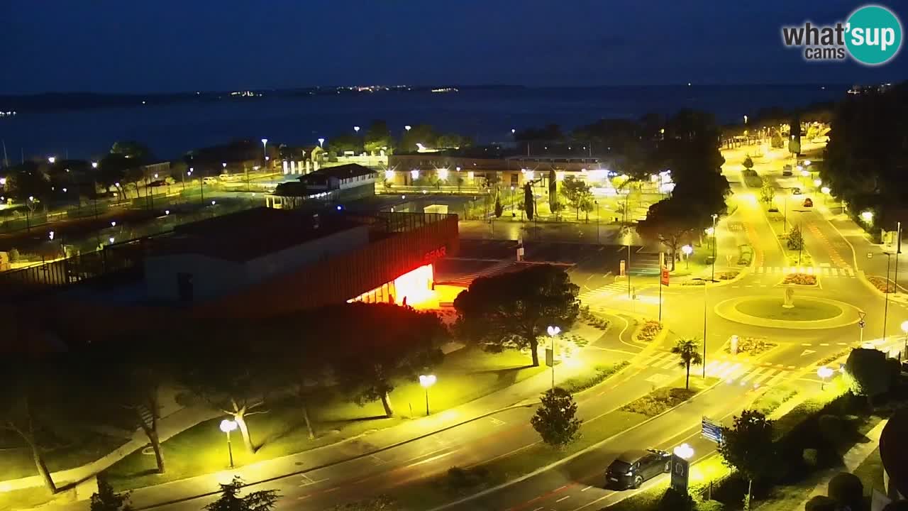 Portorož Webcam – Blick auf den Yachthafen und die Tennisplätze