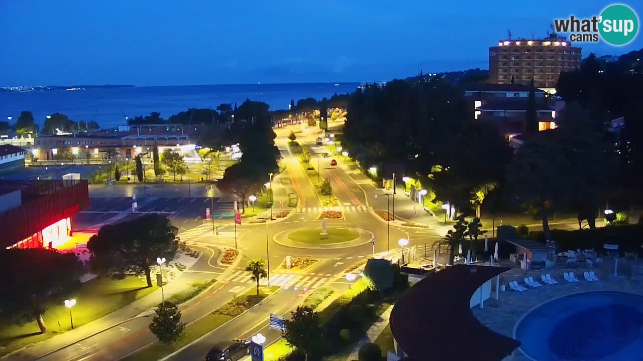 Portorož spletna kamera – pogled na marino in teniška igrišča