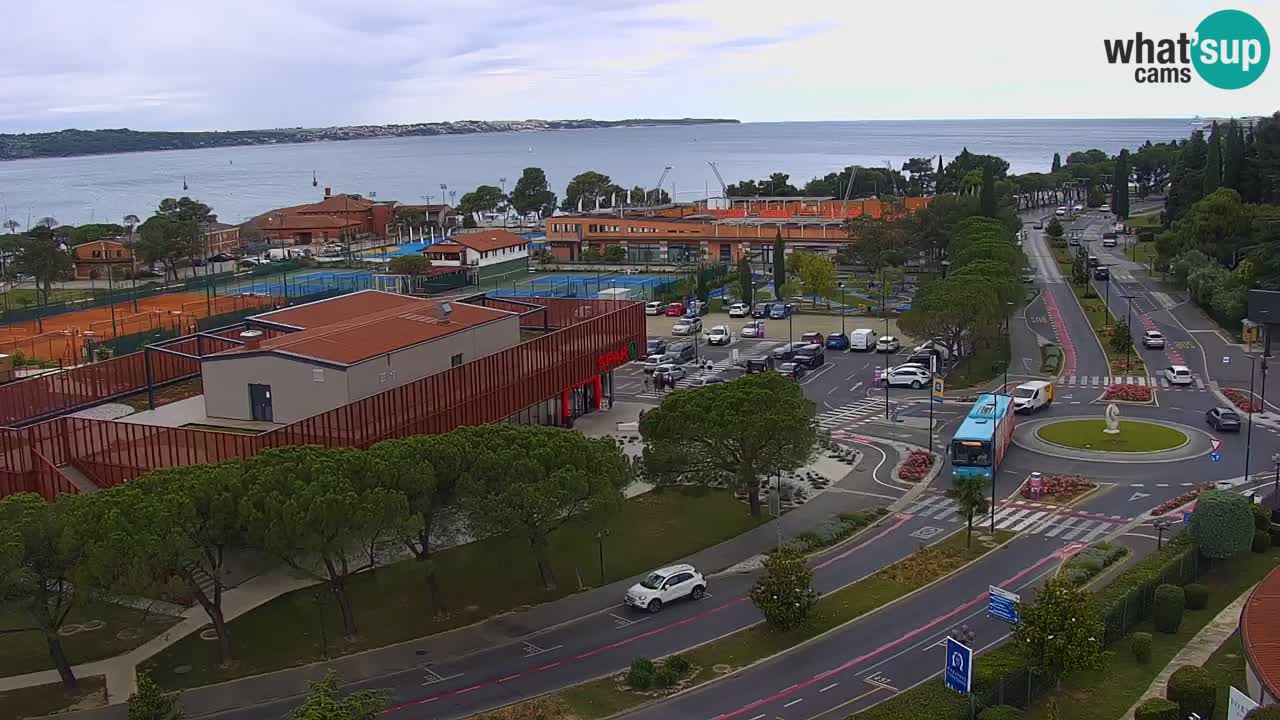 Portorose Live Webcam – vista sulla marina e i campi da tennis